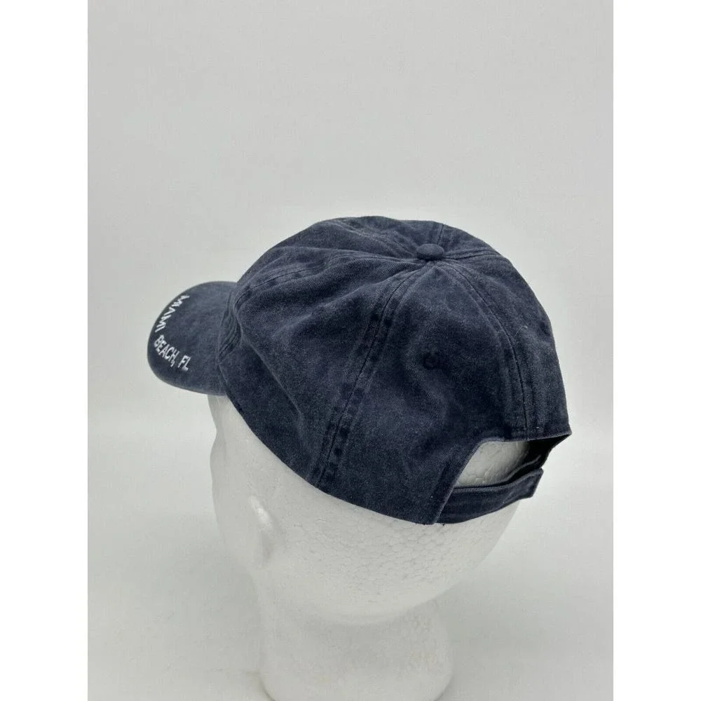 Miami Beach Florida Hats Women Adjustable Blue Hook And Loop Golf Cap Free Style